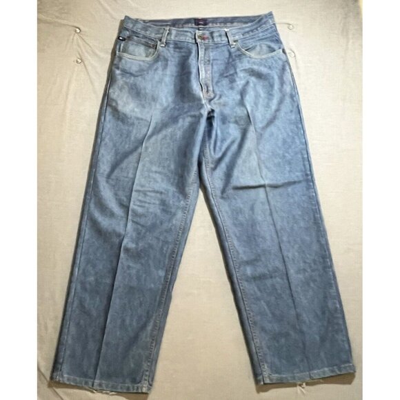 Vintage‎ Tommy Hilfiger Jeans 38x30 Blue Denim Pocketed Wide Leg Baggy Y2K